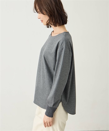 A/C DESIGN BY ALPHA CUBIC 袖リブラウンドヘムニットプルオーバー_subthumb_1