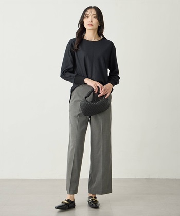 A/C DESIGN BY ALPHA CUBIC 袖リブラウンドヘムニットプルオーバー_subthumb_4