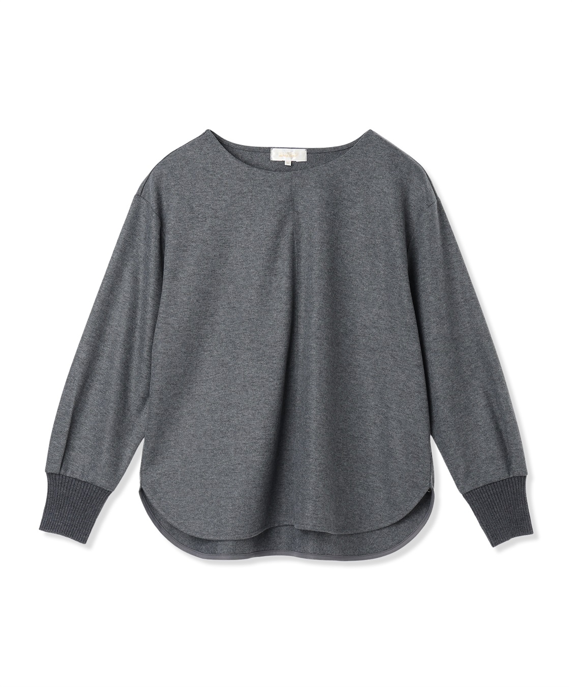 A/C DESIGN BY ALPHA CUBIC 袖リブラウンドヘムニットプルオーバー_sub_11