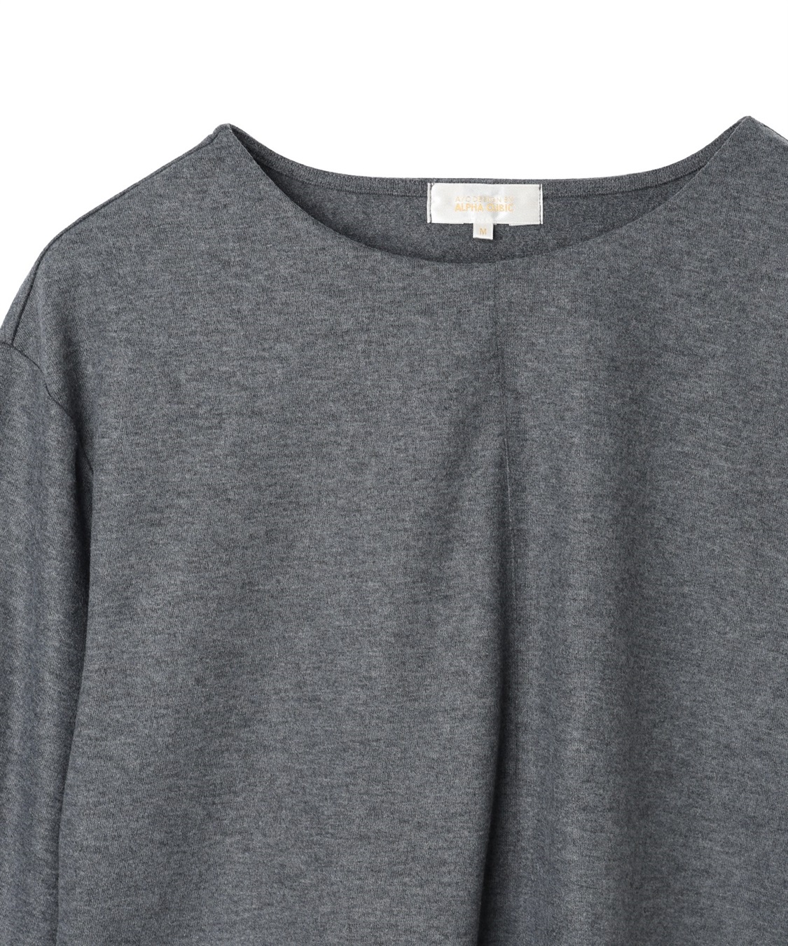 A/C DESIGN BY ALPHA CUBIC 袖リブラウンドヘムニットプルオーバー_sub_13