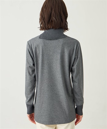 A/C DESIGN BY ALPHA CUBIC リブ切り替えハイネックニットプルオーバー_subthumb_2