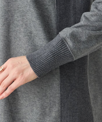 A/C DESIGN BY ALPHA CUBIC リブ切り替えハイネックニットプルオーバー_subthumb_9