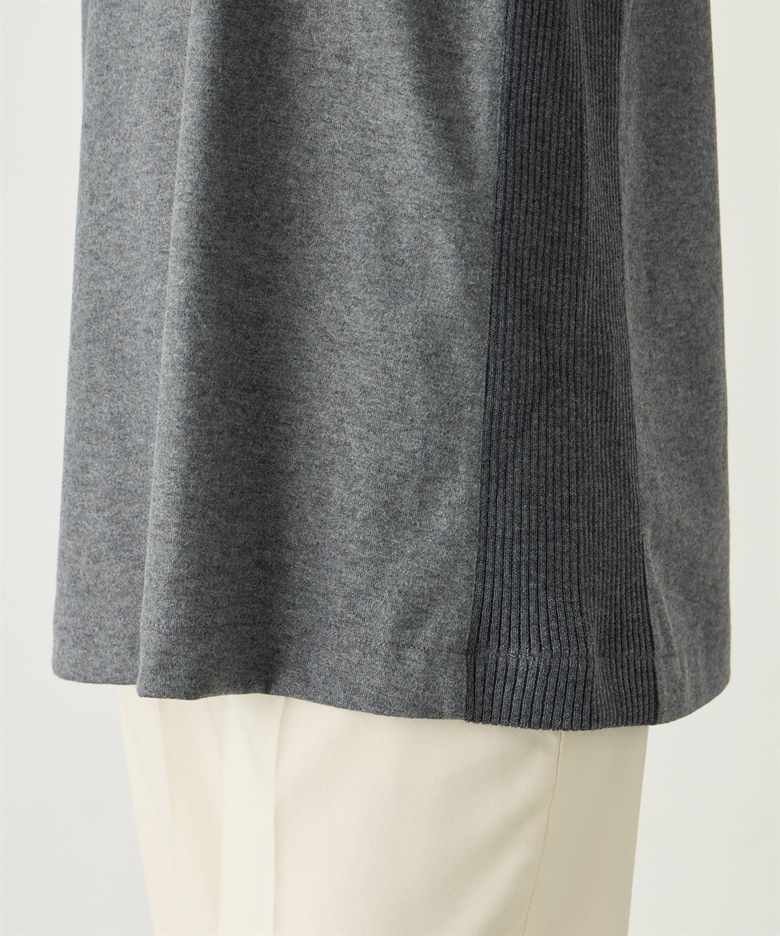 A/C DESIGN BY ALPHA CUBIC リブ切り替えハイネックニットプルオーバー_sub_10
