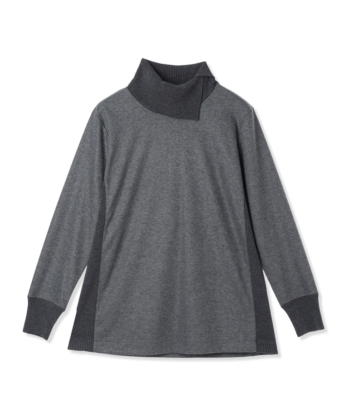 A/C DESIGN BY ALPHA CUBIC リブ切り替えハイネックニットプルオーバー_sub_11