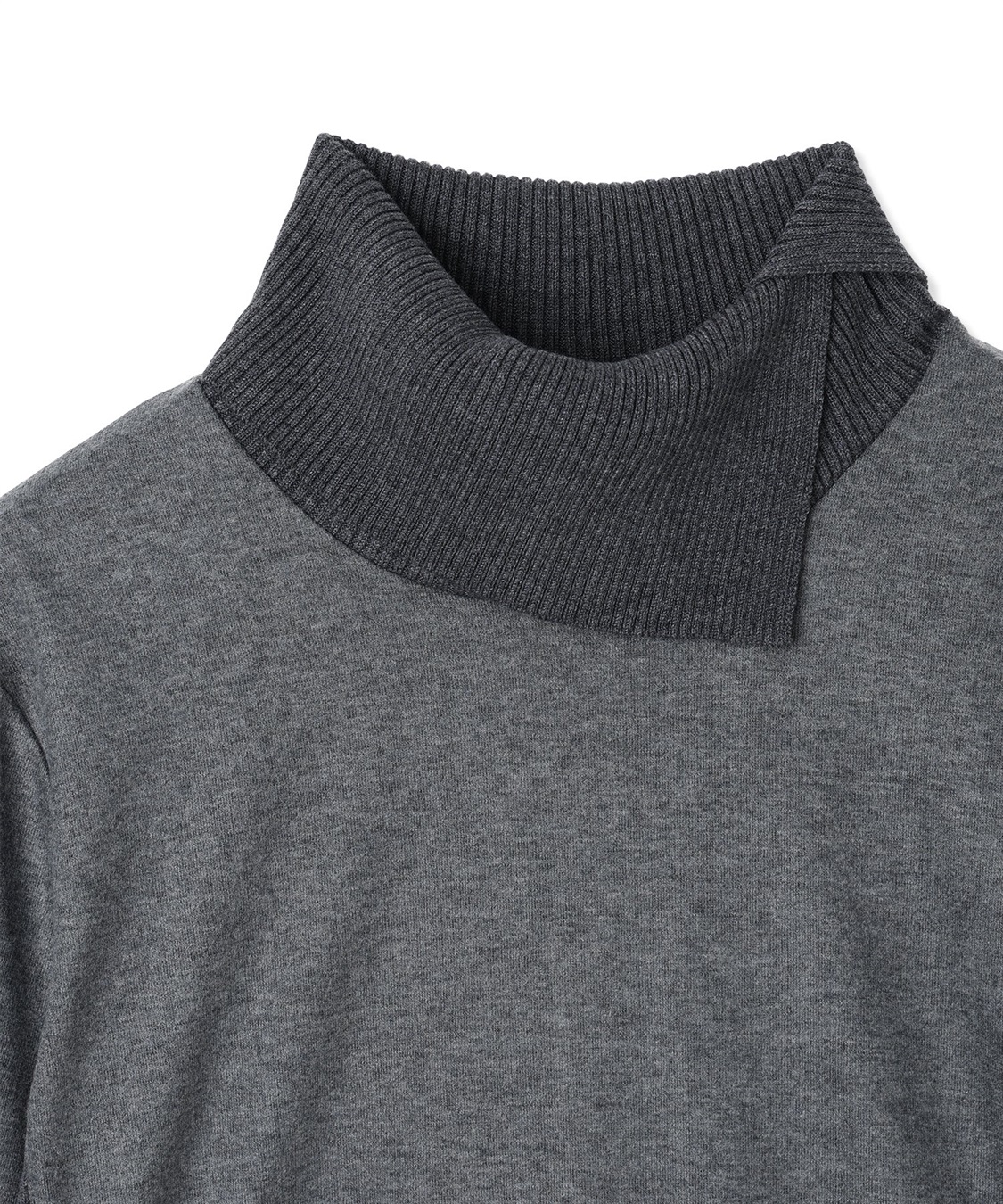 A/C DESIGN BY ALPHA CUBIC リブ切り替えハイネックニットプルオーバー_sub_13