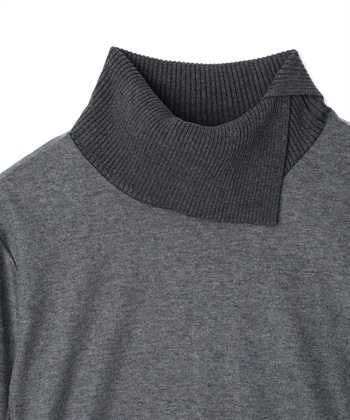 A/C DESIGN BY ALPHA CUBIC リブ切り替えハイネックニットプルオーバー_subthumb_13