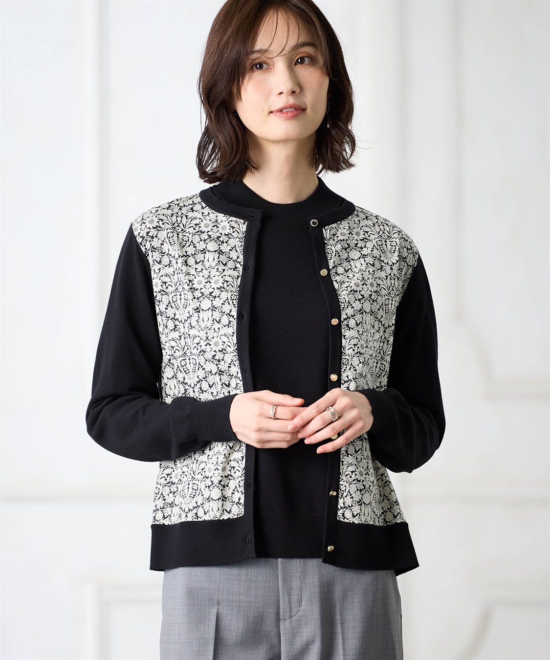 リバティプリントニットアンサンブル【ファーストライン】 A/C DESIGN