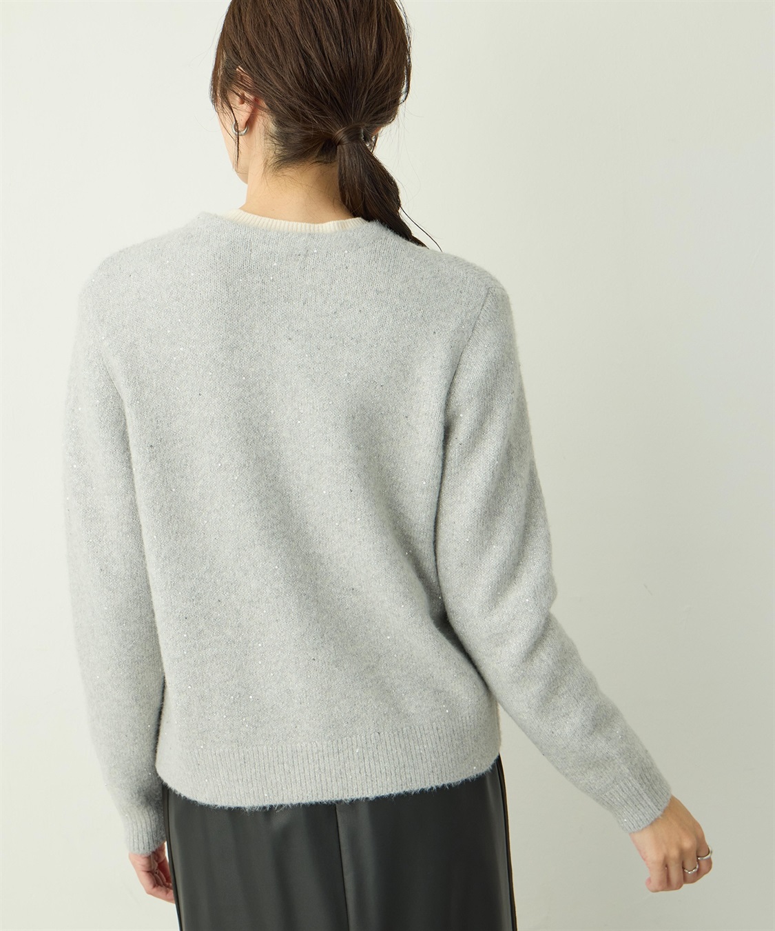 A/C DESIGN BY ALPHA CUBIC スパンコールニットカーディガン_sub_2