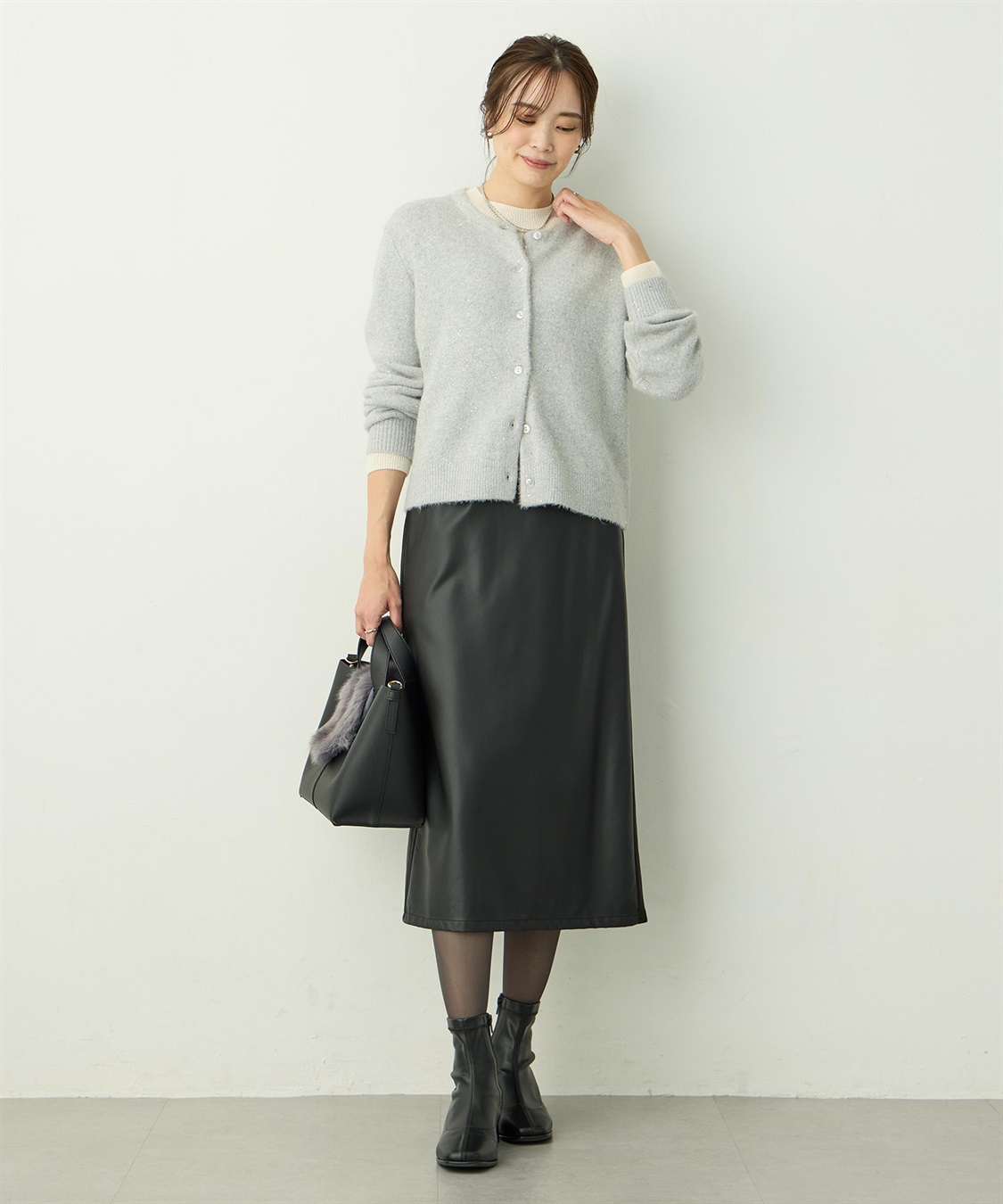 A/C DESIGN BY ALPHA CUBIC スパンコールニットカーディガン_sub_9