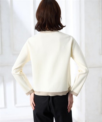 A/C DESIGN BY ALPHA CUBIC バイカラーニットカーディガン【ハンドウォッシャブル】_subthumb_3