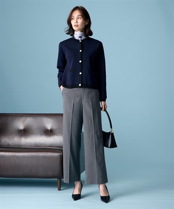 A/C DESIGN BY ALPHA CUBIC バイカラーニットカーディガン【ハンドウォッシャブル】_subthumb_10