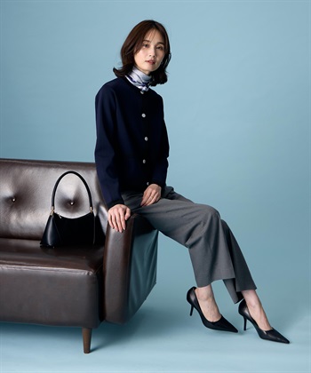 A/C DESIGN BY ALPHA CUBIC バイカラーニットカーディガン【ハンドウォッシャブル】_subthumb_11