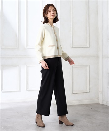 A/C DESIGN BY ALPHA CUBIC バイカラーニットカーディガン【ハンドウォッシャブル】_subthumb_13