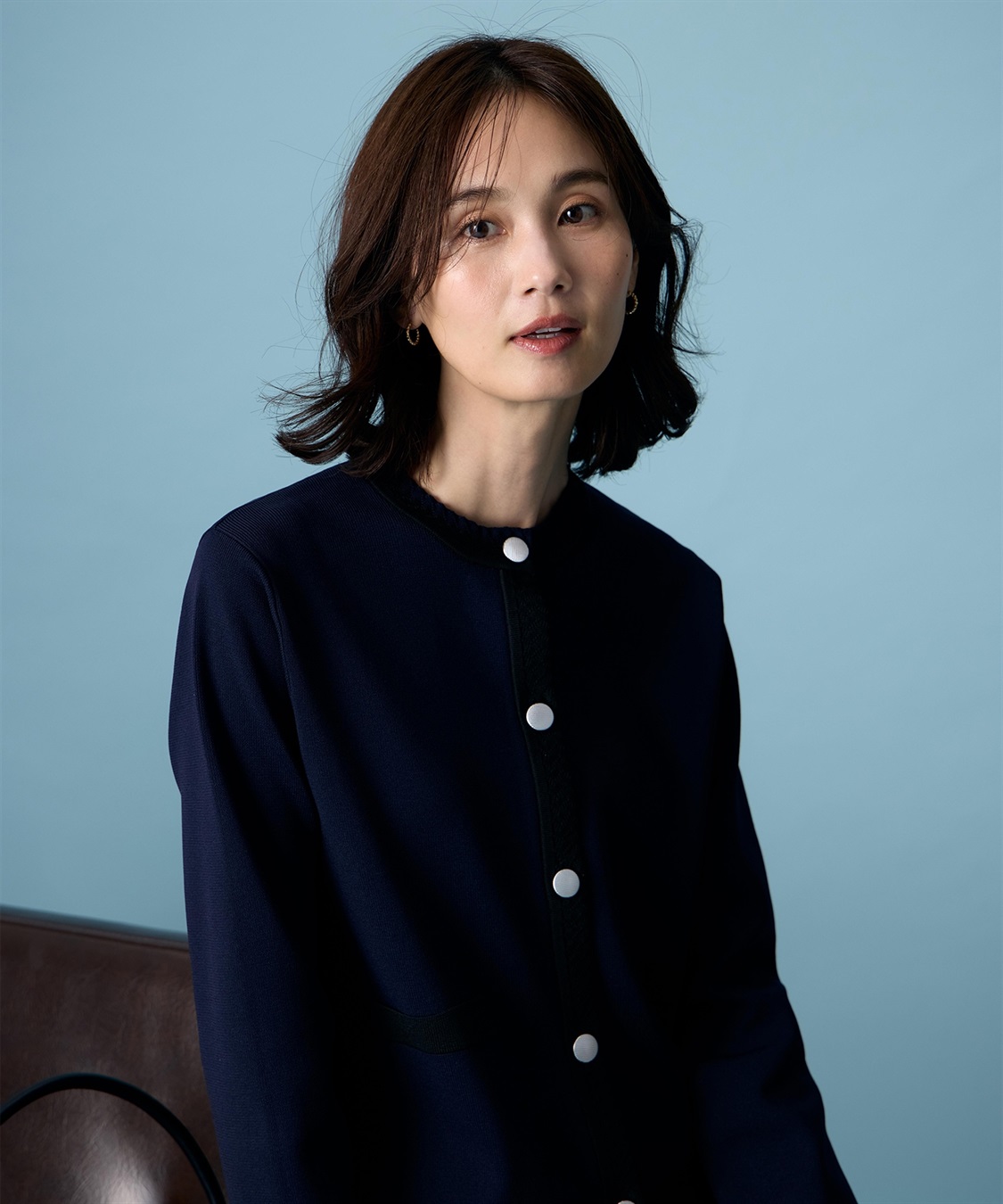 A/C DESIGN BY ALPHA CUBIC バイカラーニットカーディガン【ハンドウォッシャブル】_sub_15