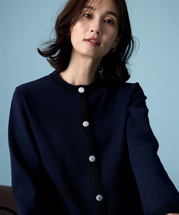 A/C DESIGN BY ALPHA CUBIC バイカラーニットカーディガン【ハンドウォッシャブル】_subthumb_17