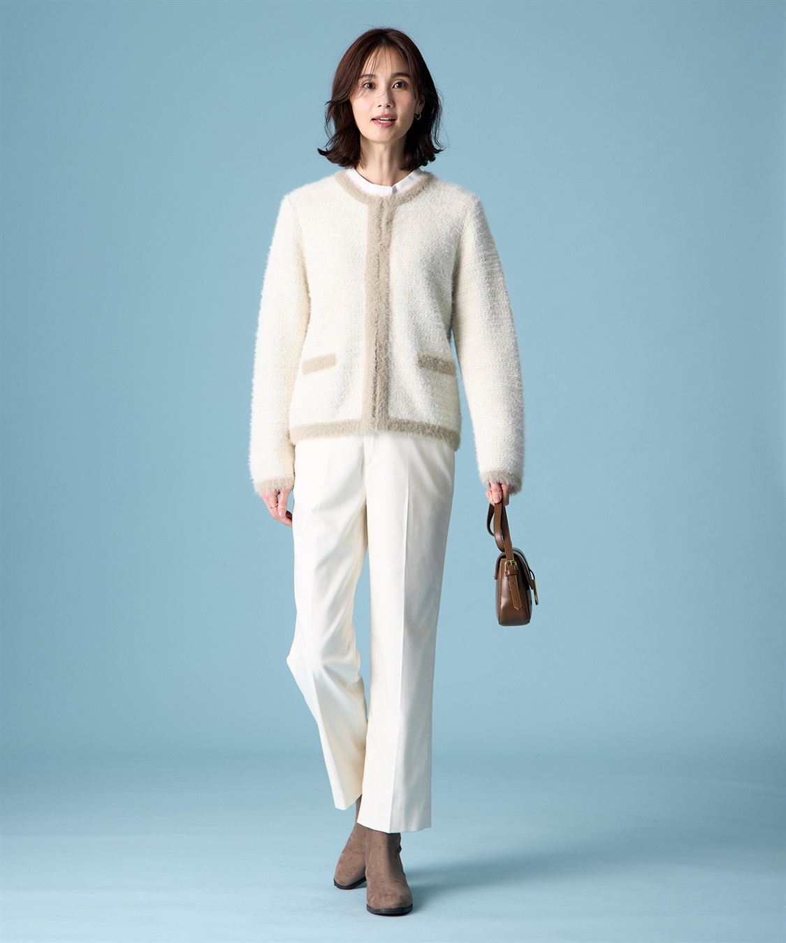 A/C DESIGN BY ALPHA CUBIC バイカラーニットカーディガン_sub_8