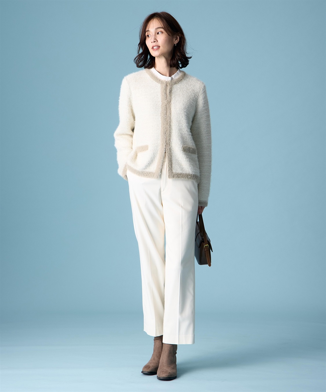 A/C DESIGN BY ALPHA CUBIC バイカラーニットカーディガン_sub_9