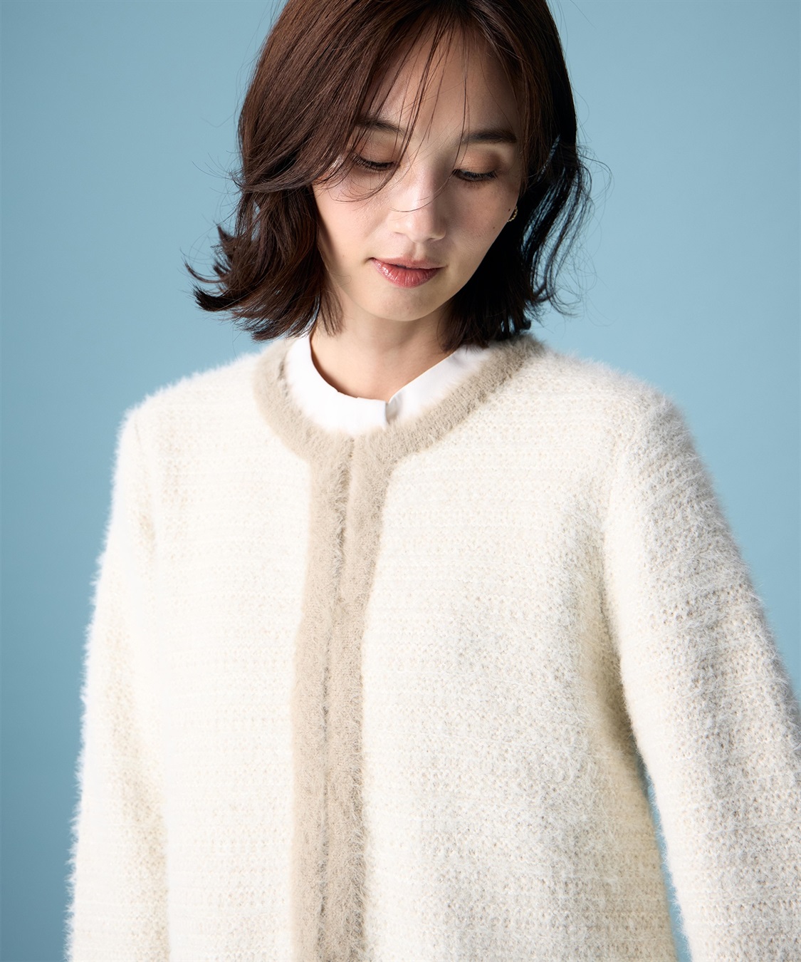 A/C DESIGN BY ALPHA CUBIC バイカラーニットカーディガン_sub_10