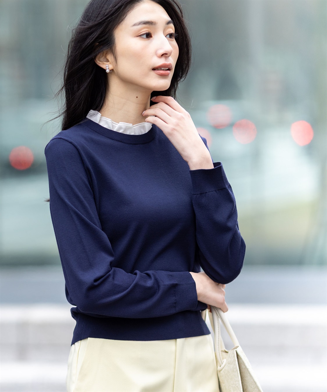 A/C DESIGN BY ALPHA CUBIC フリルカラードッキングプルオーバー【ウォッシャブル】_sub_1