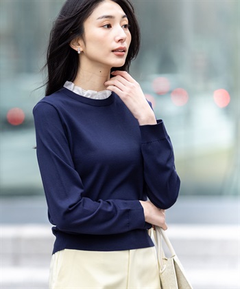 A/C DESIGN BY ALPHA CUBIC フリルカラードッキングプルオーバー【ウォッシャブル】_subthumb_1