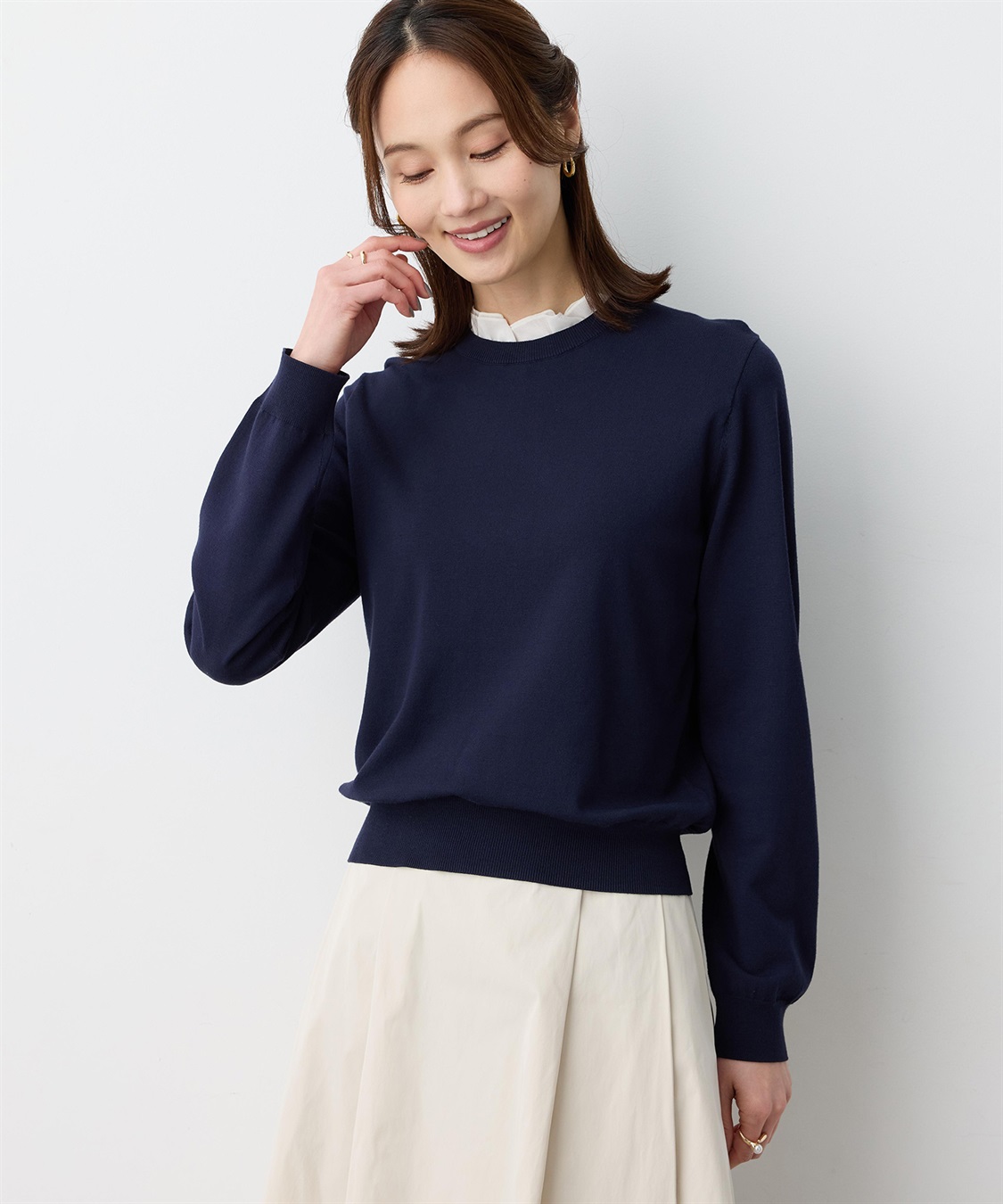 A/C DESIGN BY ALPHA CUBIC フリルカラードッキングプルオーバー【ウォッシャブル】_sub_2