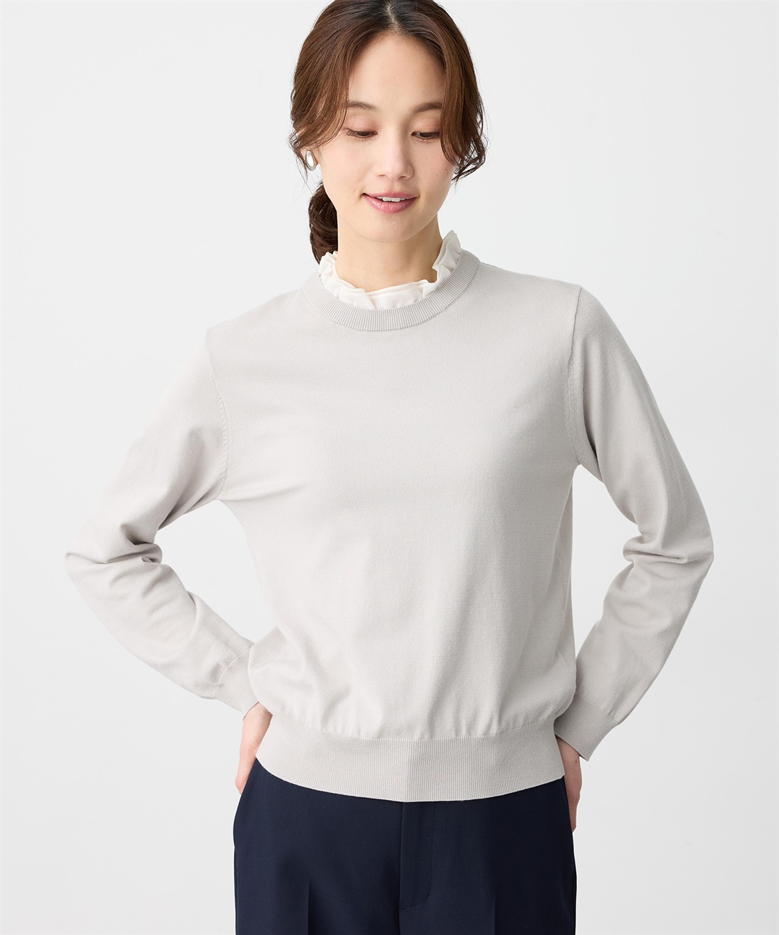 A/C DESIGN BY ALPHA CUBIC フリルカラードッキングプルオーバー【ウォッシャブル】_sub_5