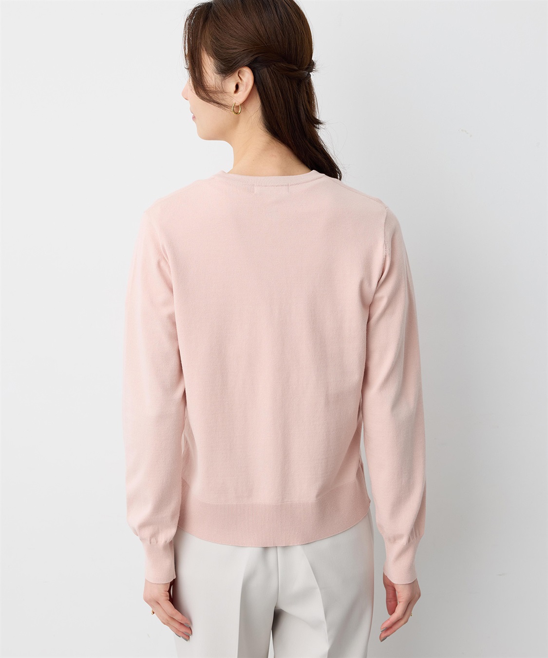 A/C DESIGN BY ALPHA CUBIC クルーネックニットカーディガン【ウォッシャブル】_sub_5