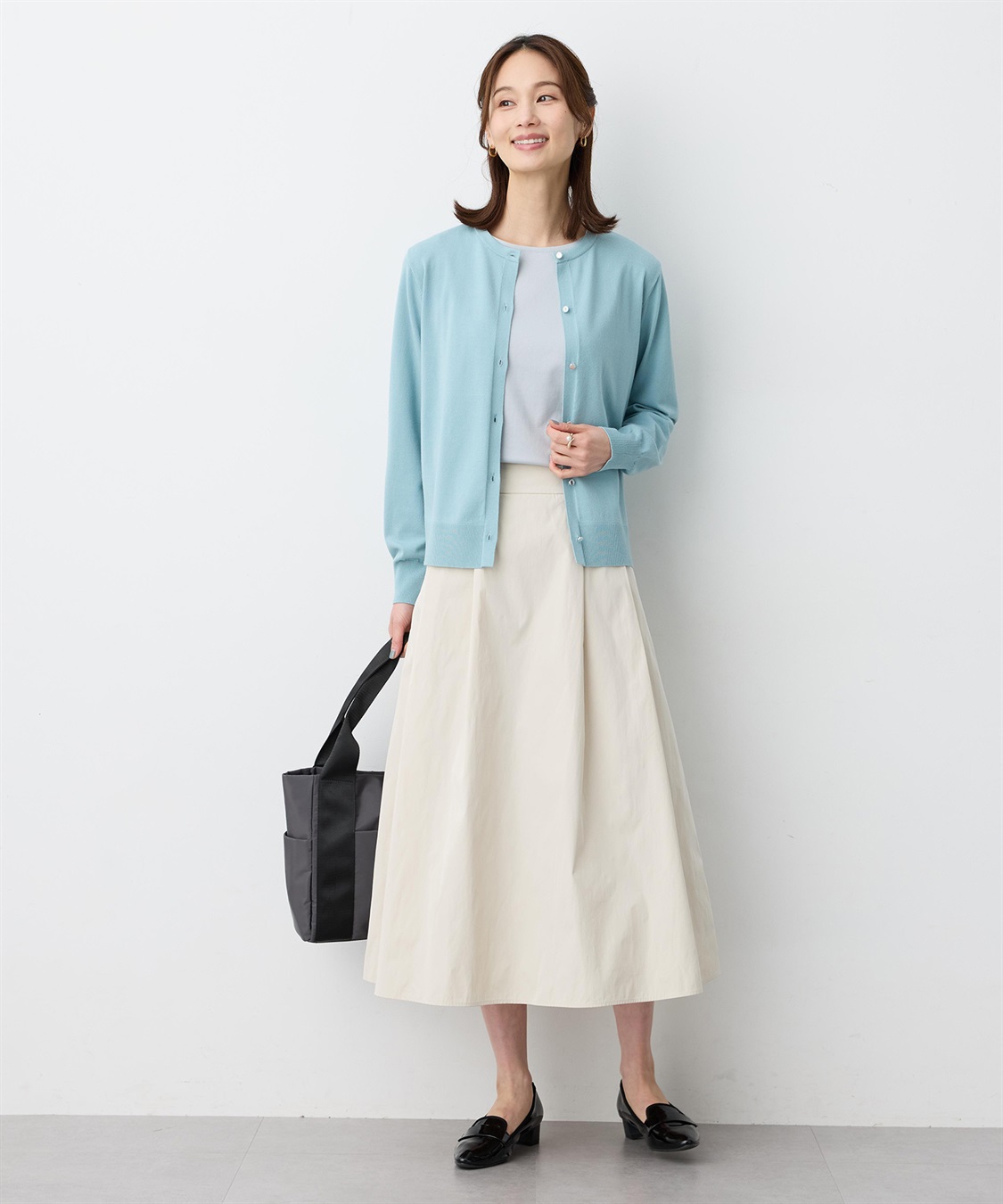 A/C DESIGN BY ALPHA CUBIC クルーネックニットカーディガン【ウォッシャブル】_sub_14