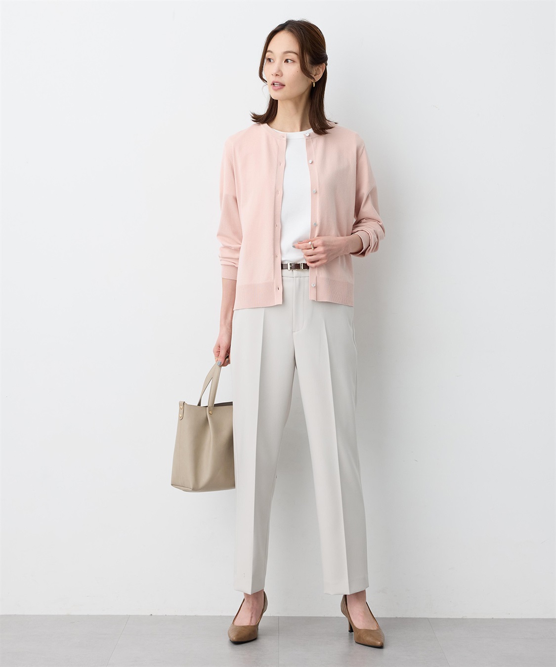 A/C DESIGN BY ALPHA CUBIC クルーネックニットカーディガン【ウォッシャブル】_sub_16