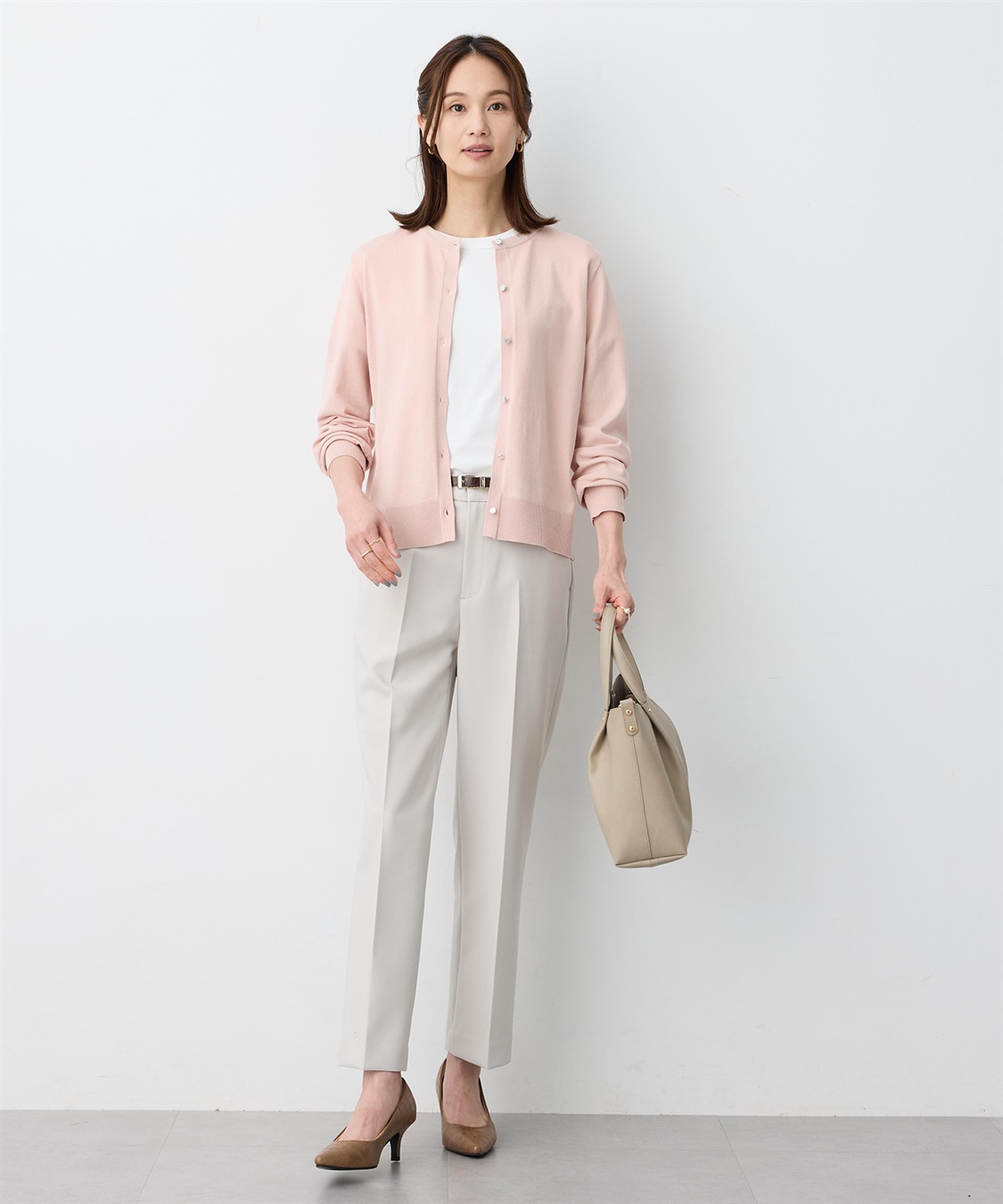 A/C DESIGN BY ALPHA CUBIC クルーネックニットカーディガン【ウォッシャブル】_sub_17