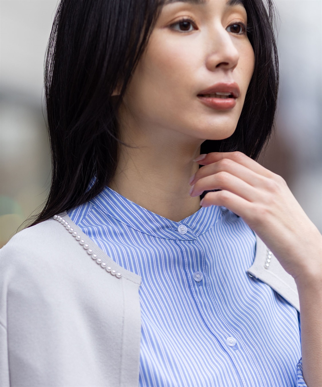 A/C DESIGN BY ALPHA CUBIC パールボタンカーディガン【ウォッシャブル】_sub_2