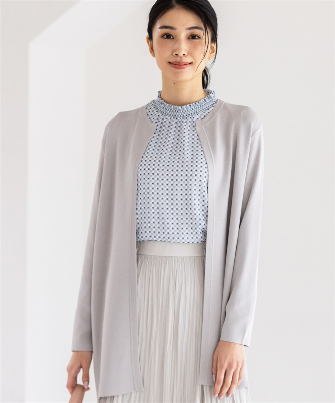 A/C DESIGN BY ALPHA CUBIC カラーラインコーディガン【ウォッシャブル】_sub_1