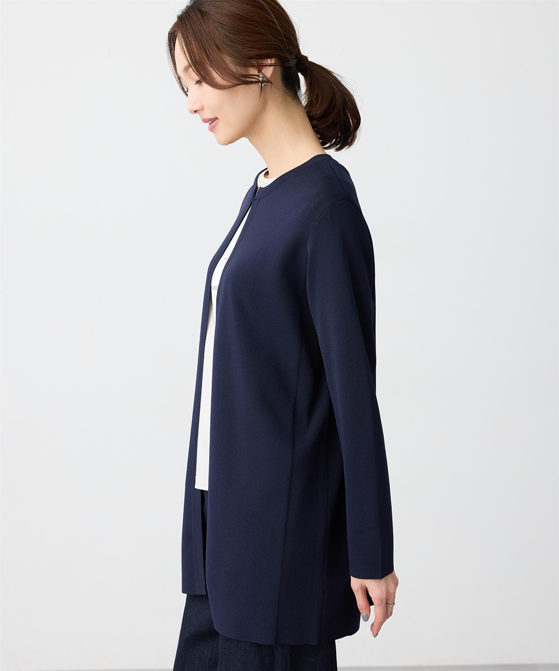 A/C DESIGN BY ALPHA CUBIC カラーラインコーディガン【ウォッシャブル】_sub_3