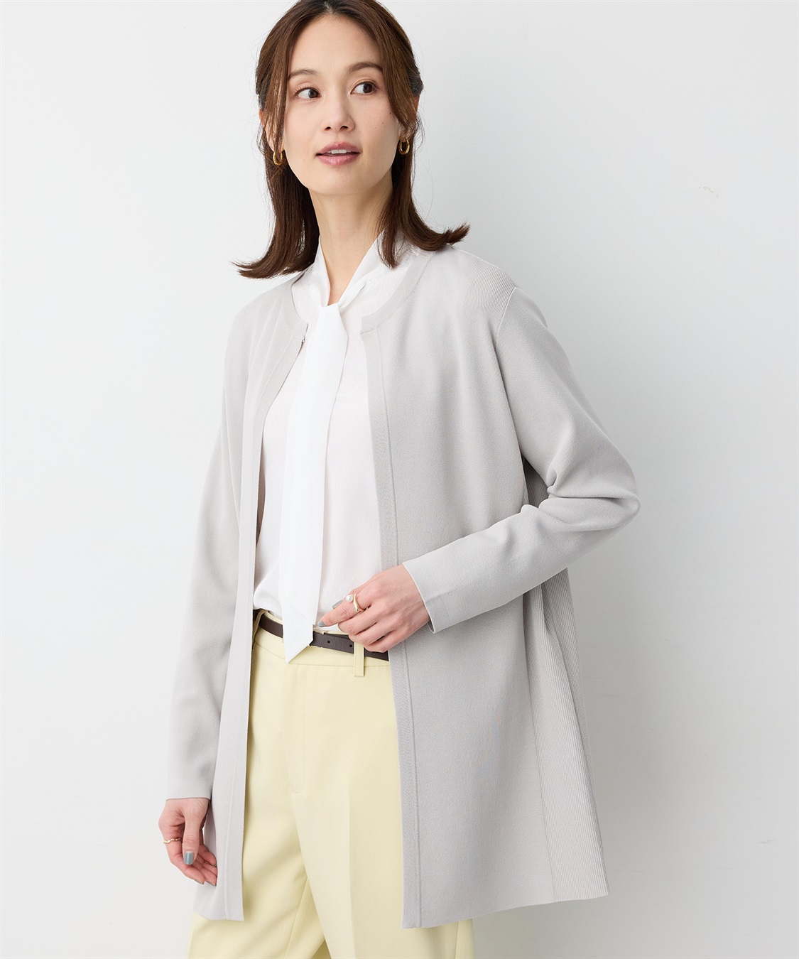 A/C DESIGN BY ALPHA CUBIC カラーラインコーディガン【ウォッシャブル】_sub_6