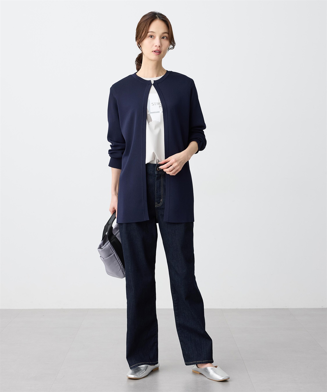 A/C DESIGN BY ALPHA CUBIC カラーラインコーディガン【ウォッシャブル】_sub_10