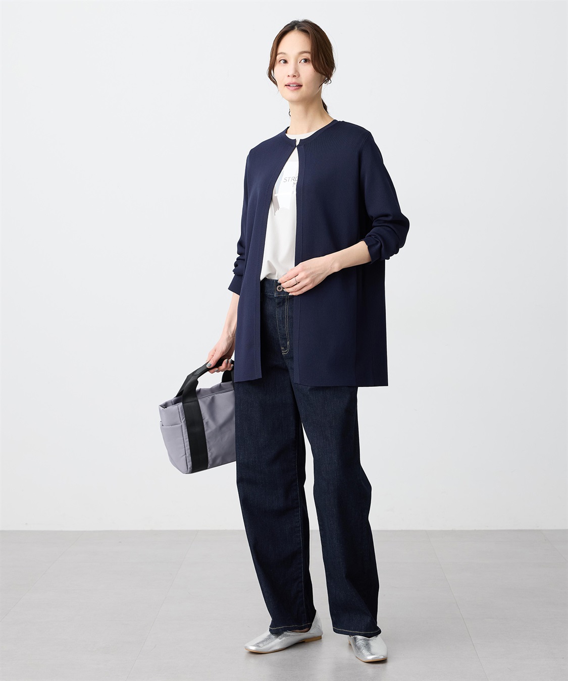 A/C DESIGN BY ALPHA CUBIC カラーラインコーディガン【ウォッシャブル】_sub_11