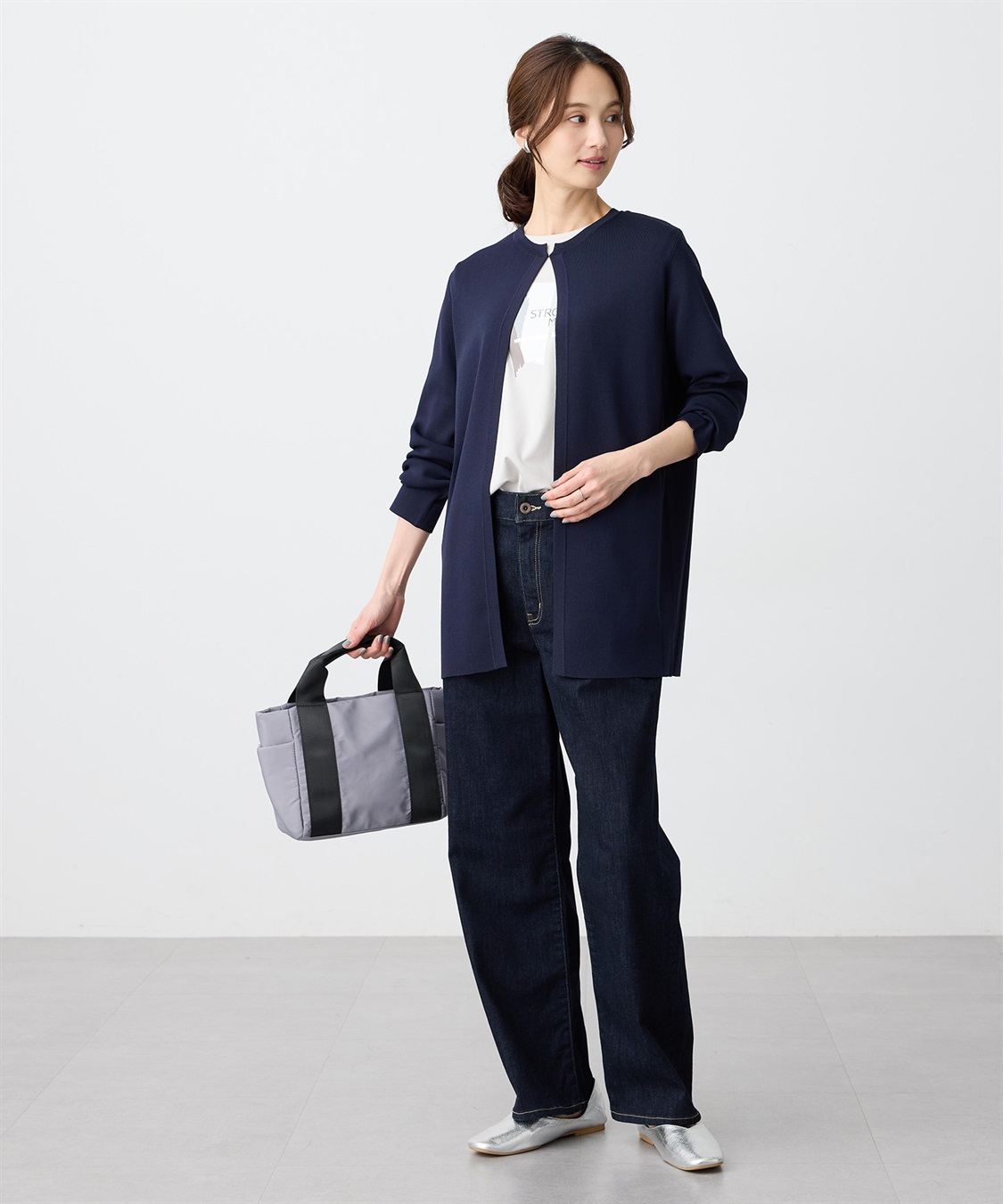 A/C DESIGN BY ALPHA CUBIC カラーラインコーディガン【ウォッシャブル】_sub_12