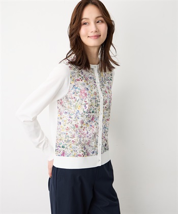 A/C DESIGN BY ALPHA CUBIC 【Liberty】リバティプリントクルーネックカーディガン【ハンドウォッシャブル】_subthumb_3