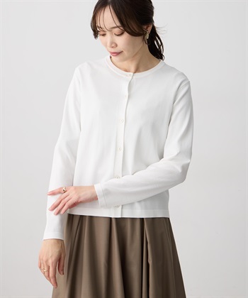 A/C DESIGN BY ALPHA CUBIC クルーネックカーディガン【接触冷感・UVカット・ウォッシャブル】_subthumb_4