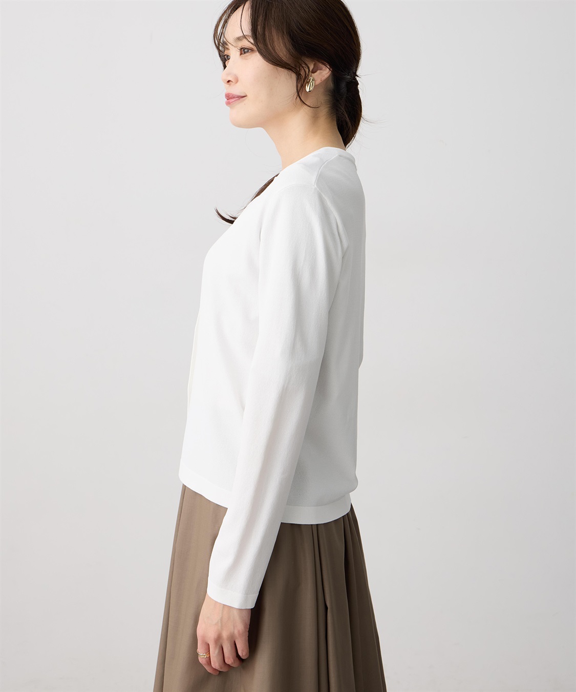 A/C DESIGN BY ALPHA CUBIC クルーネックカーディガン【接触冷感・UVカット・ウォッシャブル】_sub_6