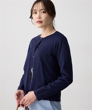 A/C DESIGN BY ALPHA CUBIC クルーネックカーディガン【接触冷感・UVカット・ウォッシャブル】_subthumb_9