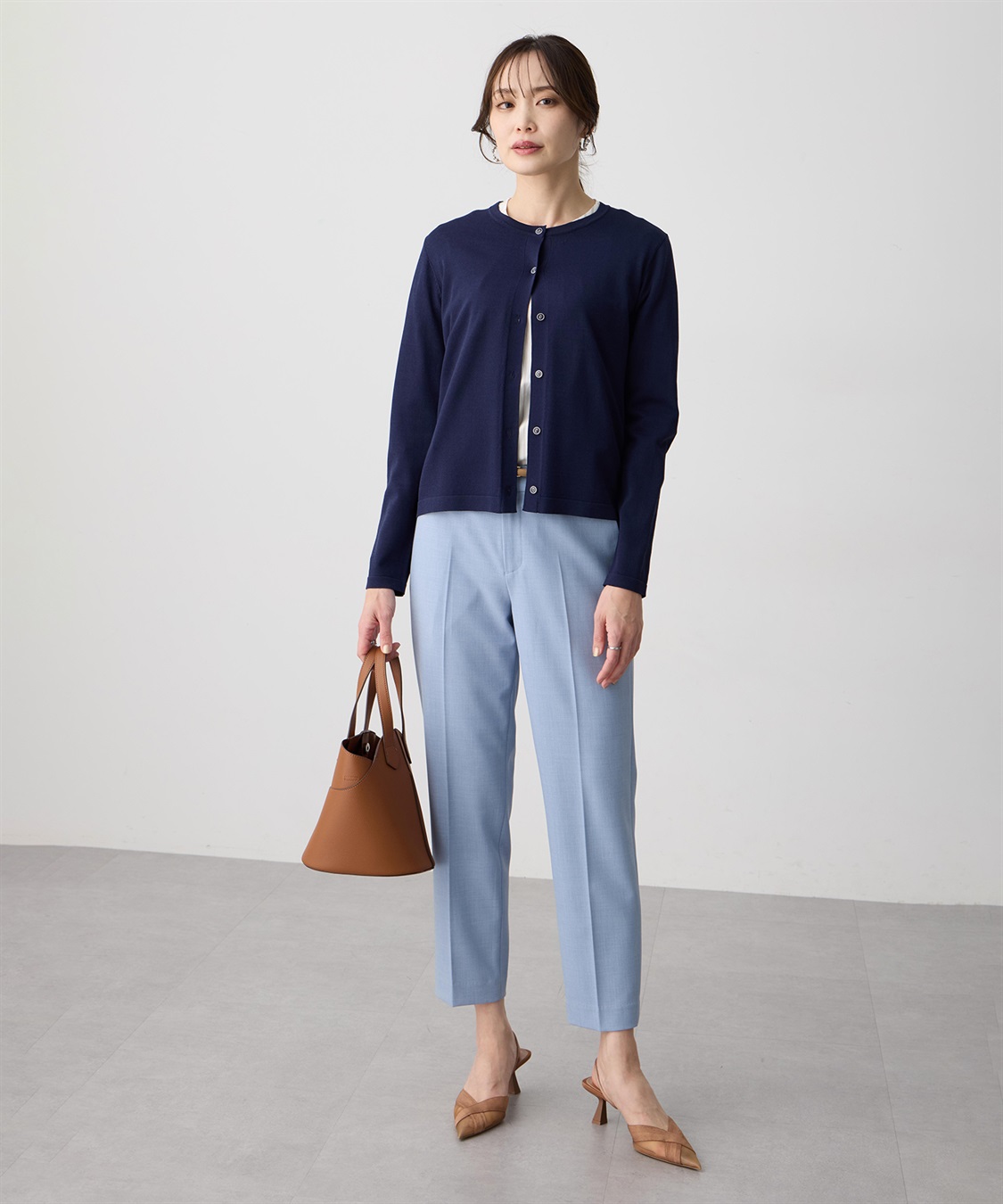 A/C DESIGN BY ALPHA CUBIC クルーネックカーディガン【接触冷感・UVカット・ウォッシャブル】_sub_14