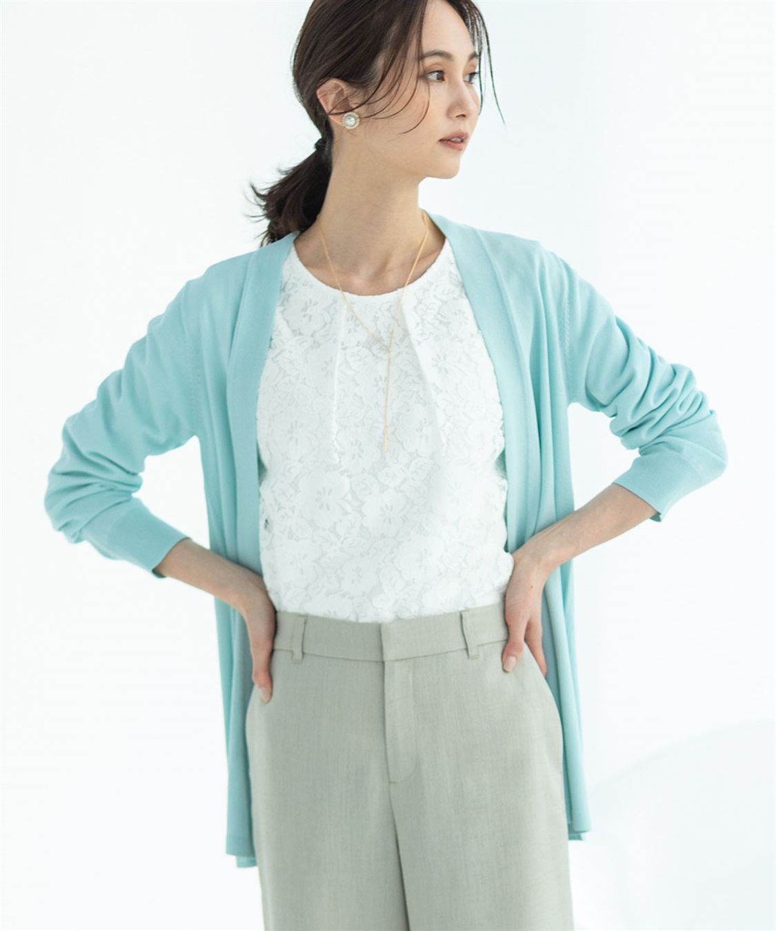 A/C DESIGN BY ALPHA CUBIC 着流しロングカーディガン【接触冷感・UVカット・ウォッシャブル】_sub_2