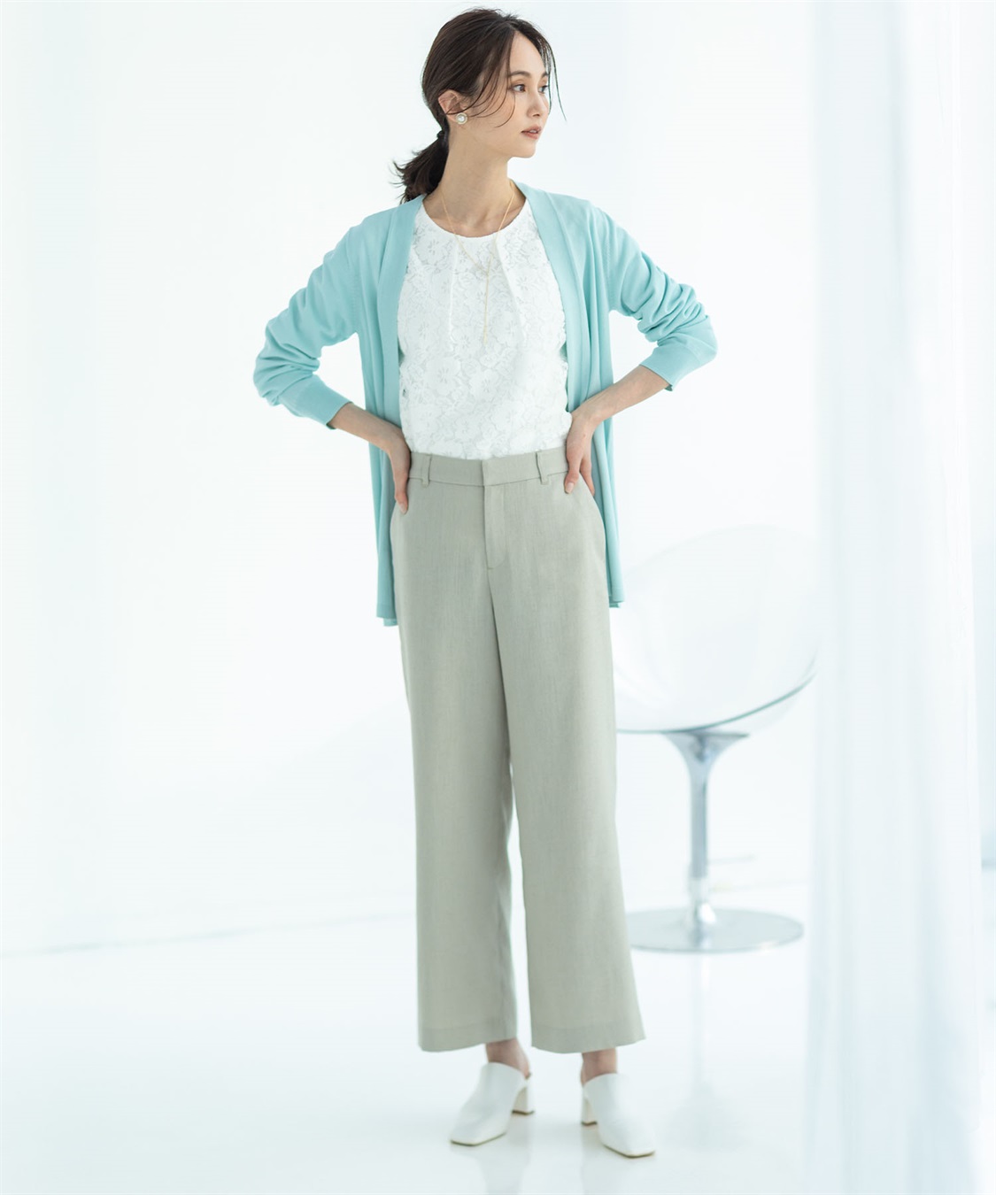 A/C DESIGN BY ALPHA CUBIC 着流しロングカーディガン【接触冷感・UVカット・ウォッシャブル】_sub_10