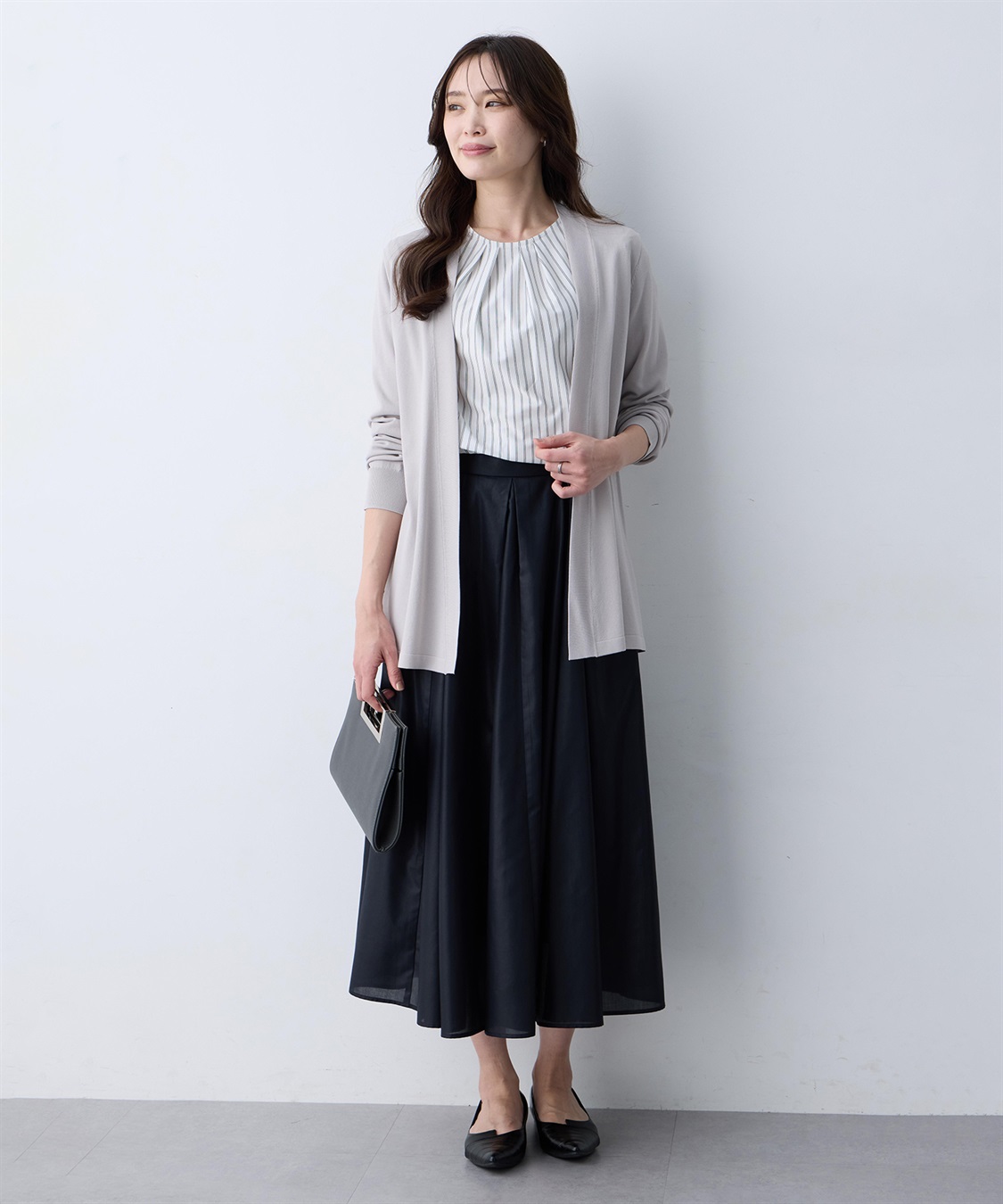 A/C DESIGN BY ALPHA CUBIC 着流しロングカーディガン【接触冷感・UVカット・ウォッシャブル】_sub_15