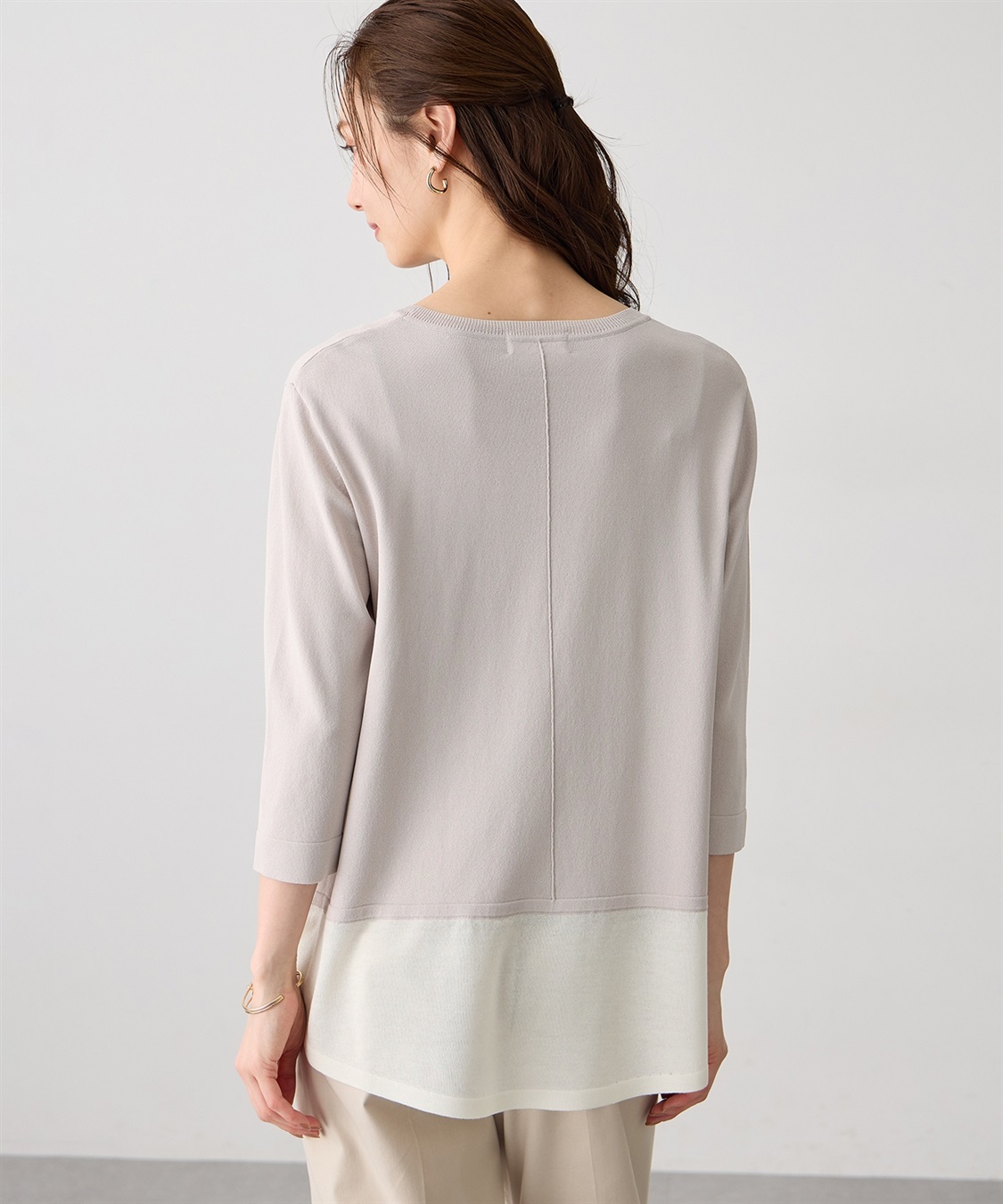 A/C DESIGN BY ALPHA CUBIC シアードッキングプルオーバー【ハンドウォッシャブル】_sub_2