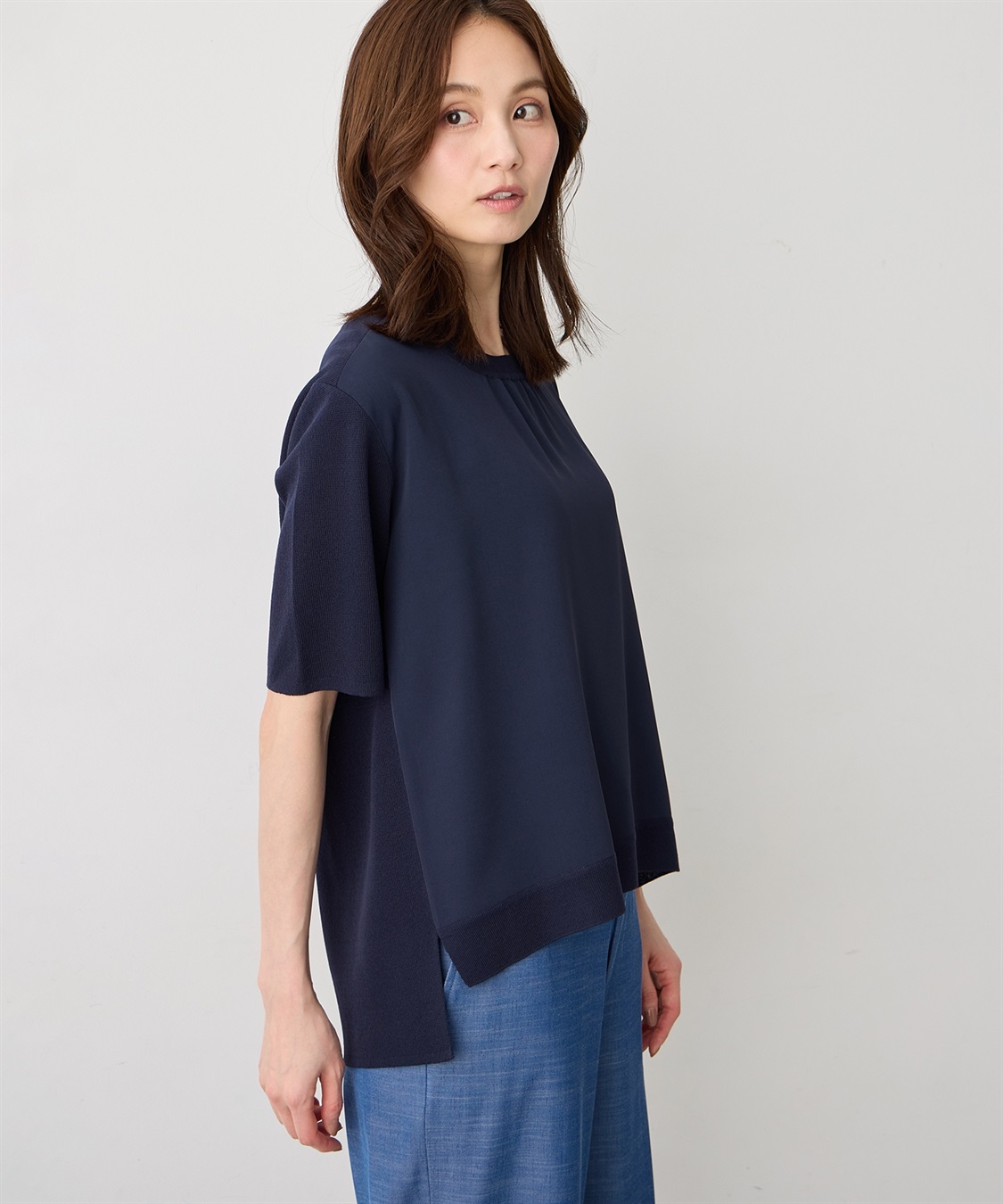 A/C DESIGN BY ALPHA CUBIC フロント切替ニットプルオーバー_sub_1