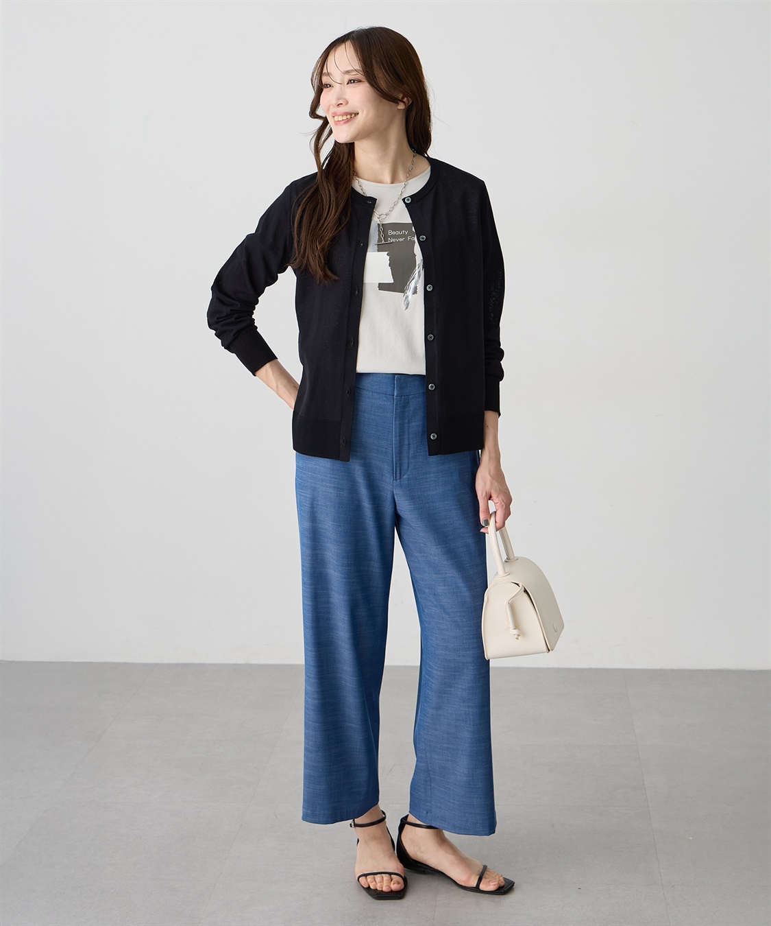 A/C DESIGN BY ALPHA CUBIC クルーネックニットカーディガン【綿100％・ハンドウォッシャブル】_sub_4