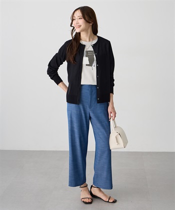 A/C DESIGN BY ALPHA CUBIC クルーネックニットカーディガン【綿100％・ハンドウォッシャブル】_subthumb_4