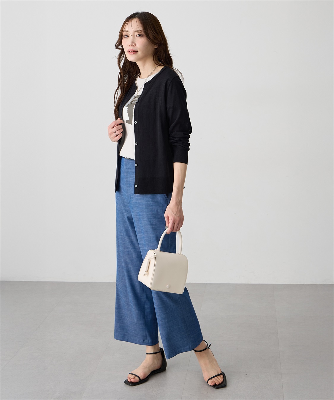 A/C DESIGN BY ALPHA CUBIC クルーネックニットカーディガン【綿100％・ハンドウォッシャブル】_sub_5